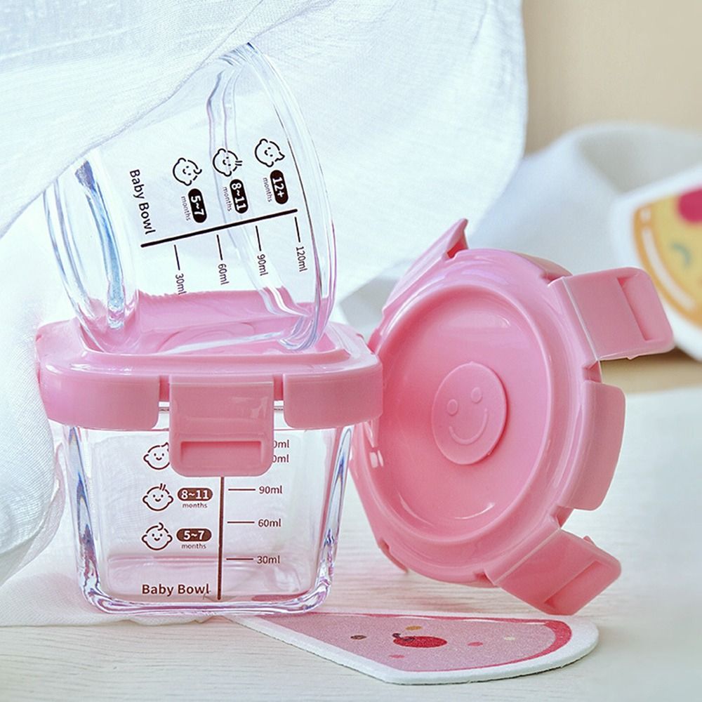 Baby Food Jars With Lids - صندوق تخزين طعام زجاجي للأطفال ،