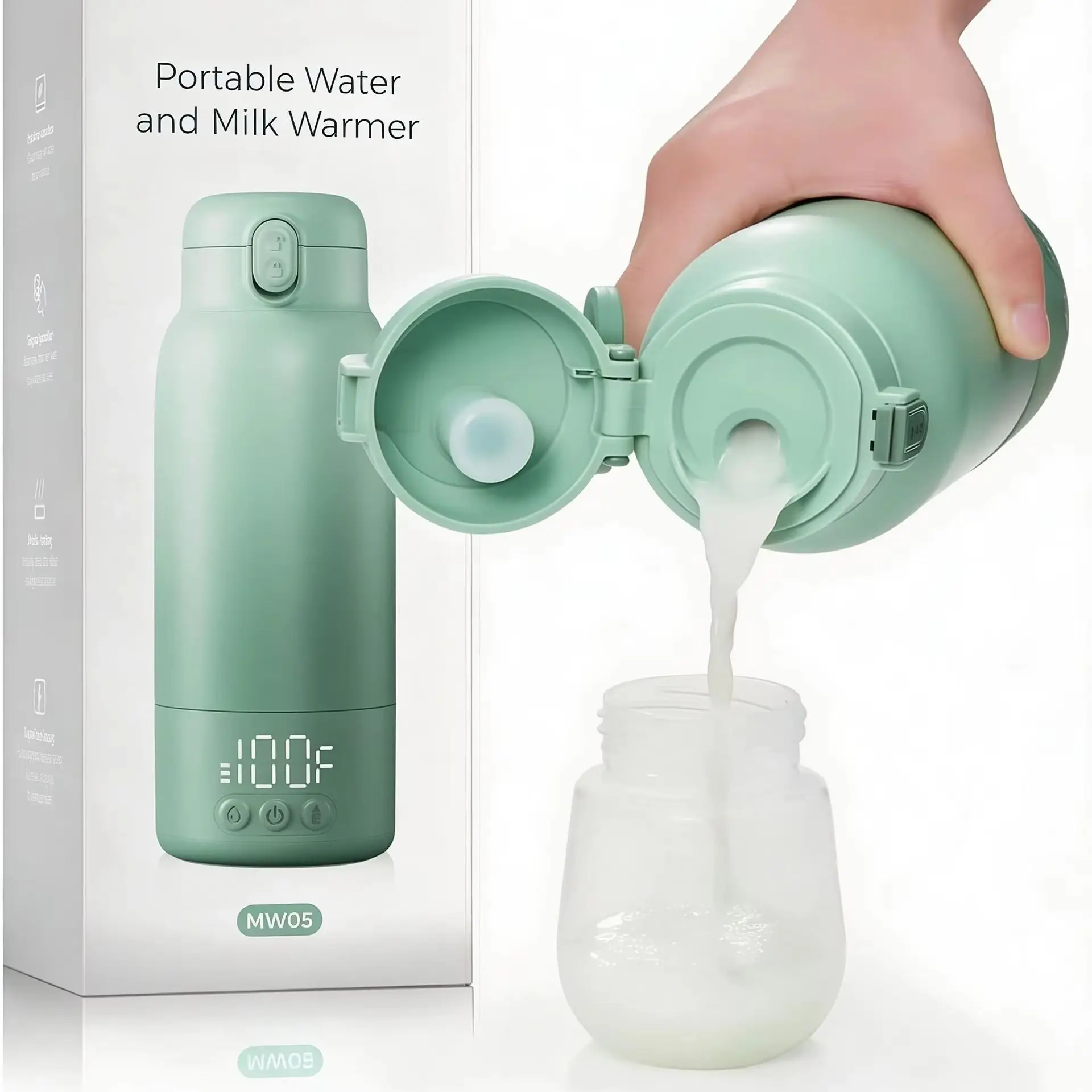 Baby Food Warmer - جهاز محمول لتسخين الزجاجات أثناء السفر،